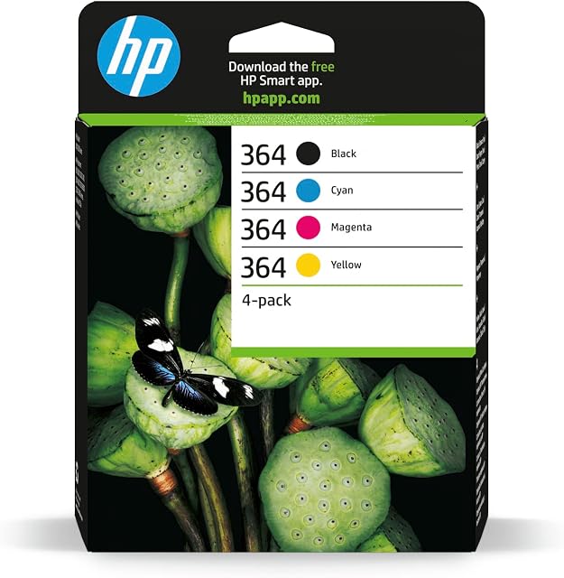 HP 364 CMYK Ink Cartridge Combo 4-Pack Standard Capacity