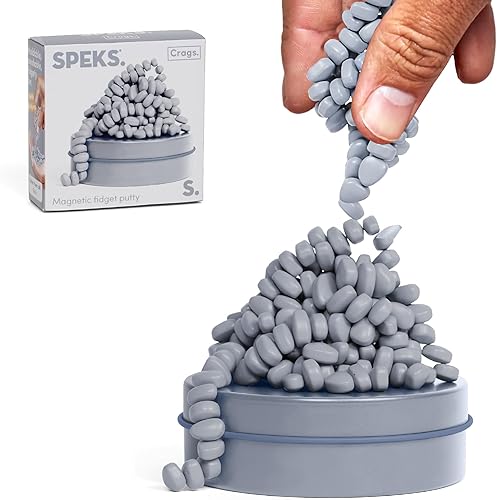 Miniatura 107 de Speks Crags- Masilla de ferrita, + de 500 piedras de ferrita en una lata, juguete de escritorio antiestrés p/la ansiedad, p/adultos y adolescentes