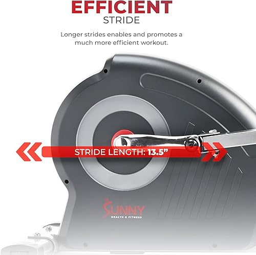 Miniatura 8 de Sunny Health & Fitness Elite Interactive Series Ejercicio Elíptico con la exclusiva aplicación SunnyFit mejorada con conectividad Bluetooth -