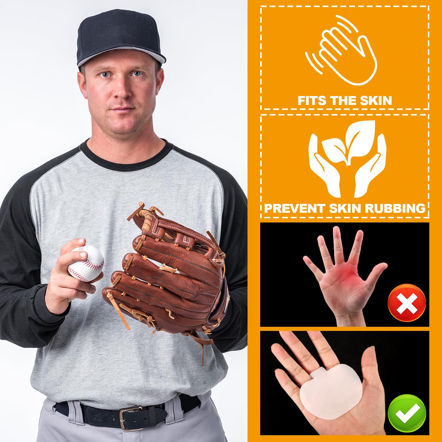 Protège-paume Baseball 2 Pièces NQEUEPN - Coussinets D'entraînement Pour Batteurs Adultes