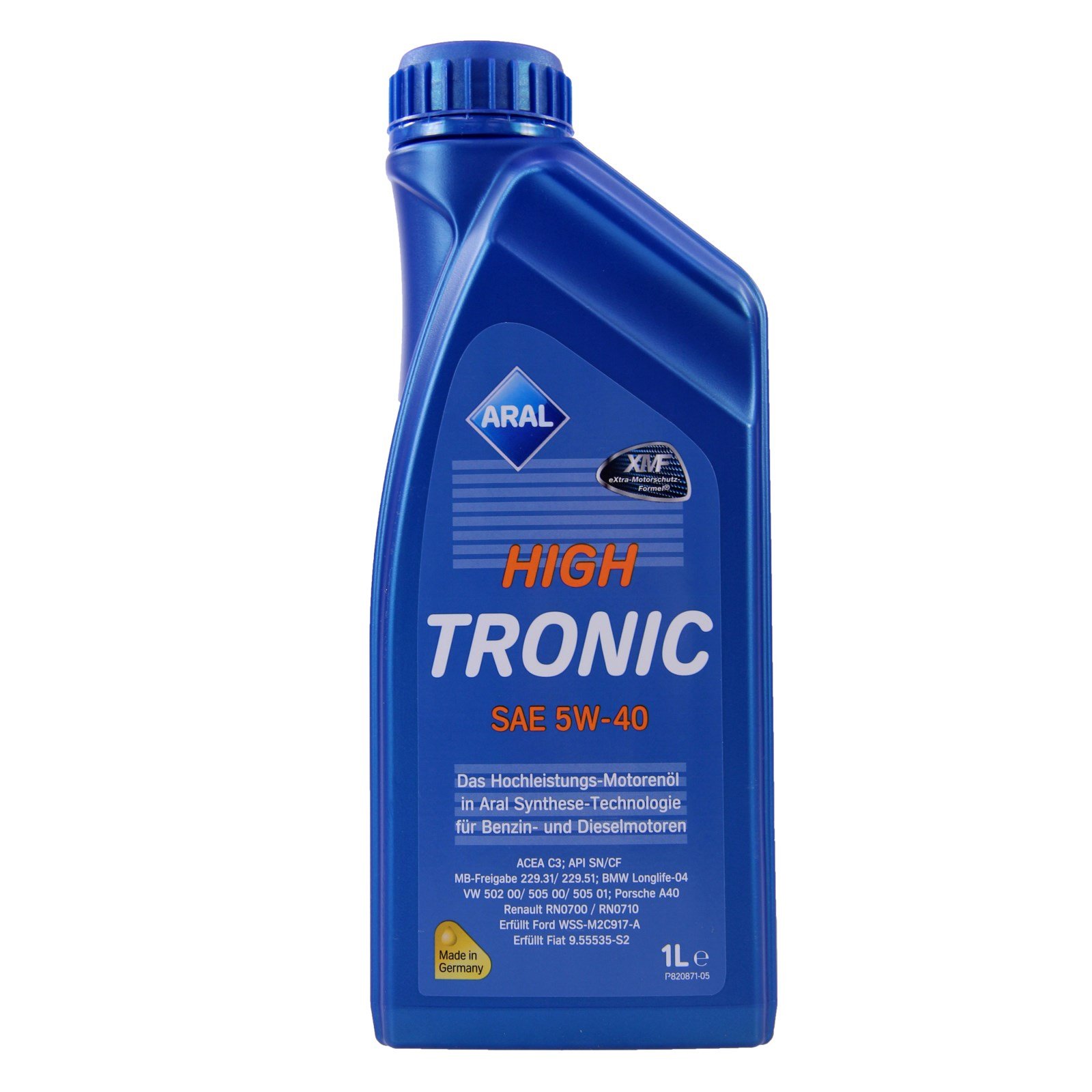 3x 1 L + 4 L = 7 Liter ARAL HighTronic 5W-40 Motoröl inkl. Ölwechselanhänger