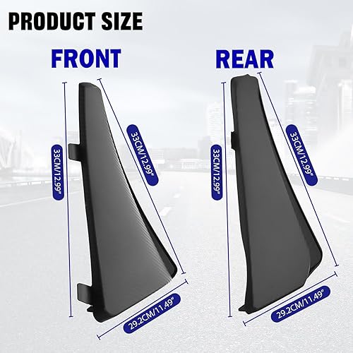 Miniatura 7 de 4 aletas de barro delanteras y traseras, patrón de fibra de carbono, protectores contra salpicaduras, guardabarros de roca para Corvette C8 Stingary