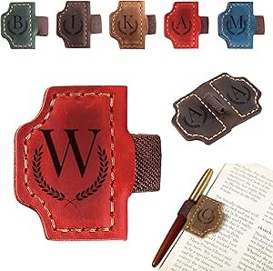 Custom Bygone Mark Bookmark With Pen Holder, 26 Letters Name Initial Erebloom - View #10