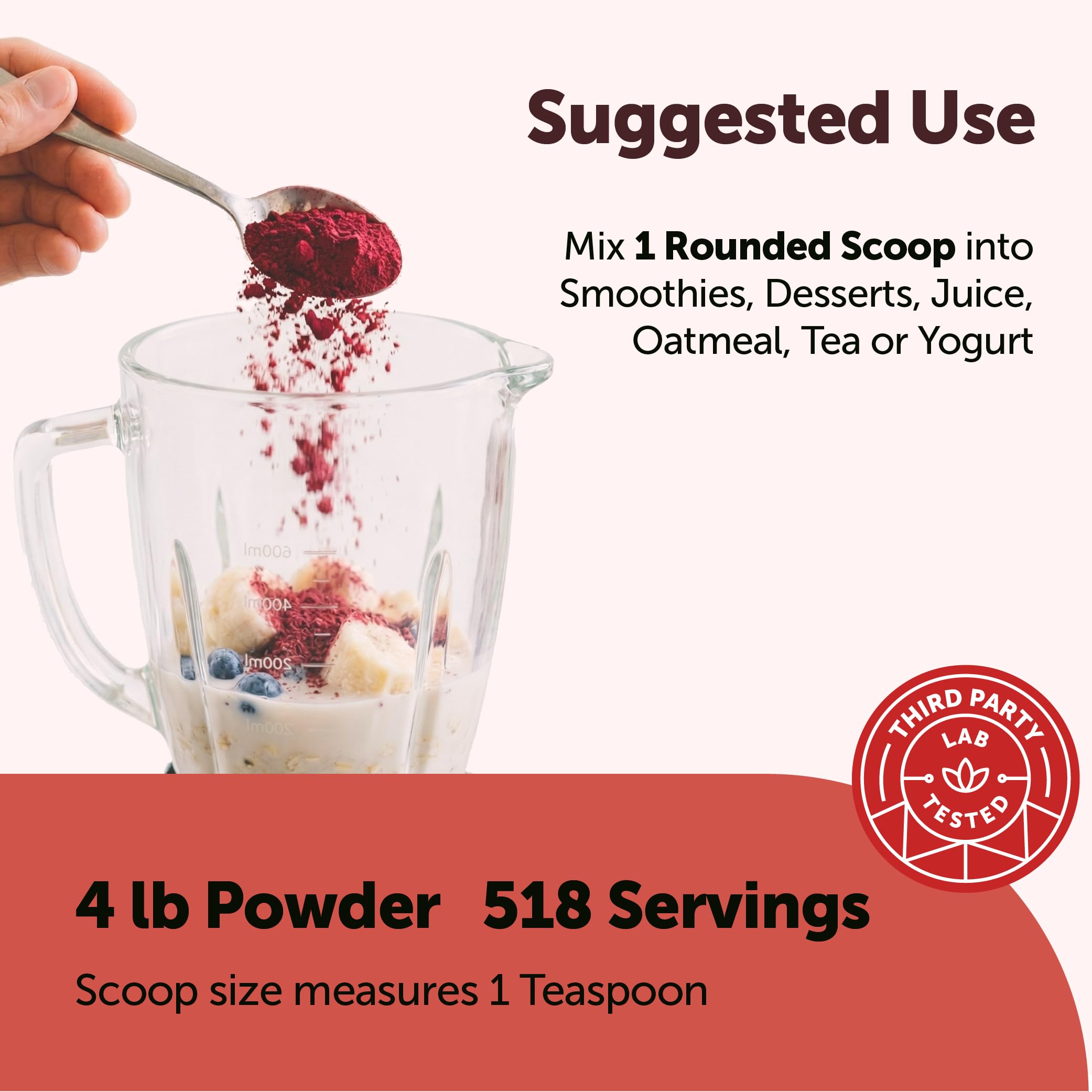 Micro Ingredients Organic Beet Root Powder, 4lb (64 oz) — Amazon image 4