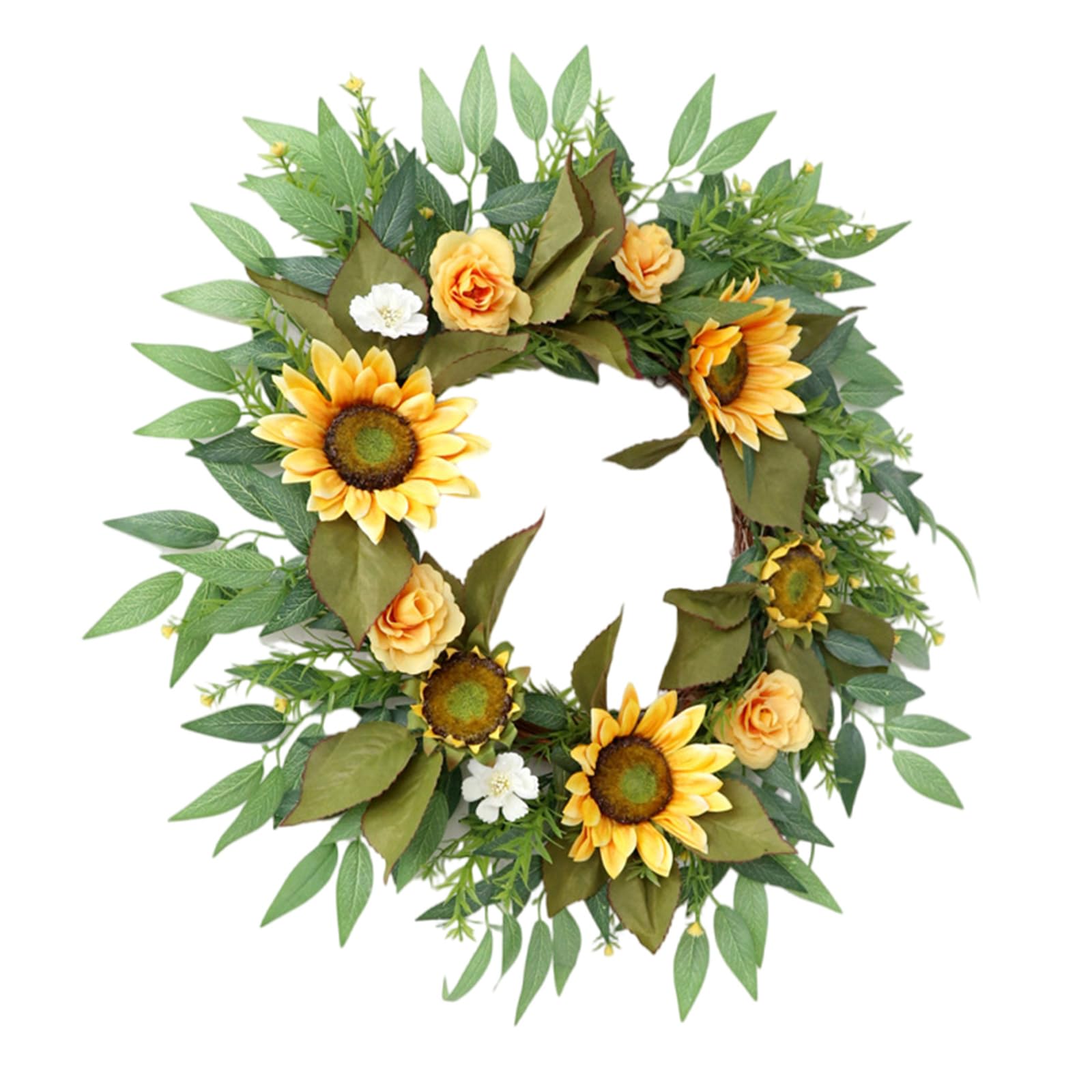 Couronne de tournesols artificiels durable et résistante pour festival