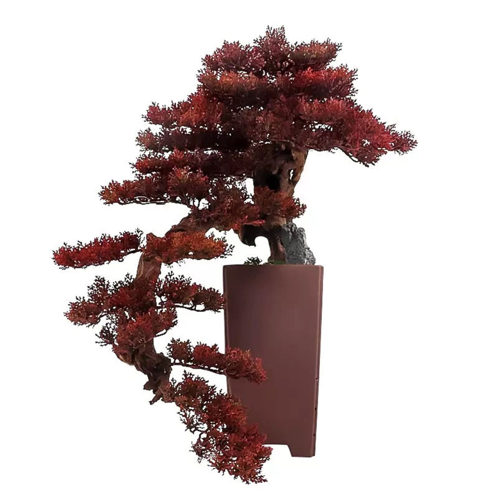 GTHTUHFD Artificial Bonsai Tree Artificial Bonsai Tree Red Simulation Welcome Pine Bonsai Tree Indoor