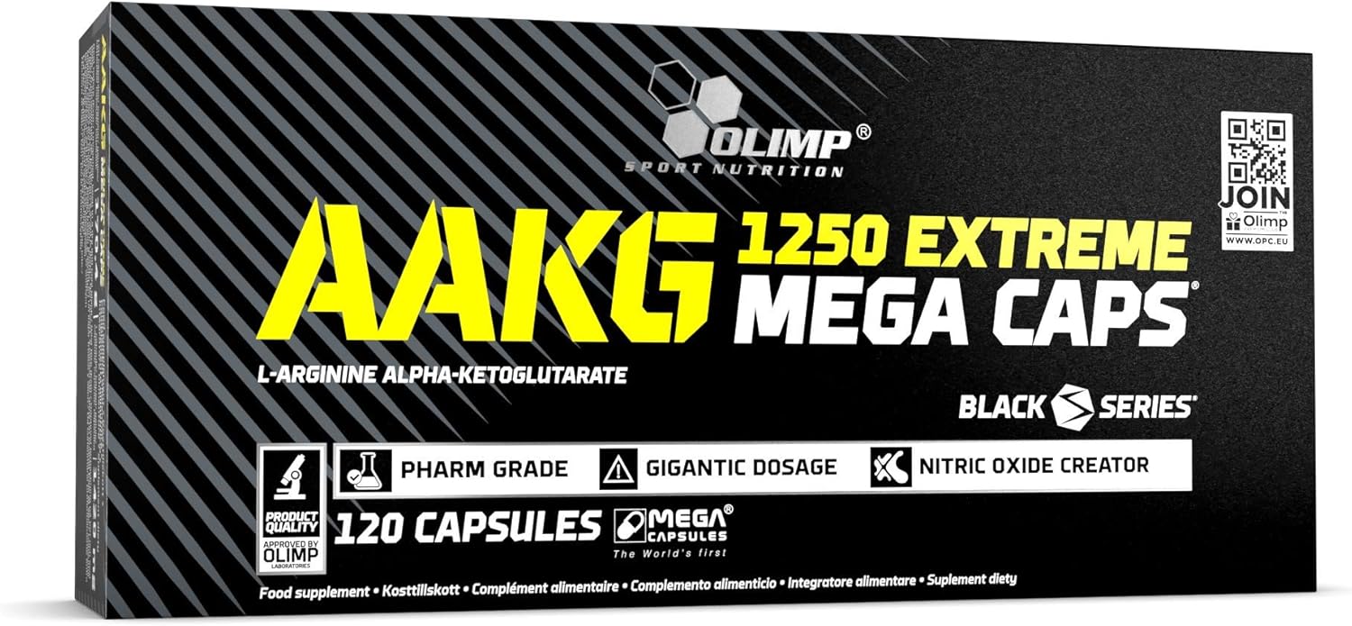 OLIMP SPORT NUTRITION Olimp AAKG Extreme Mega Capsules – Pack of 120 Capsules