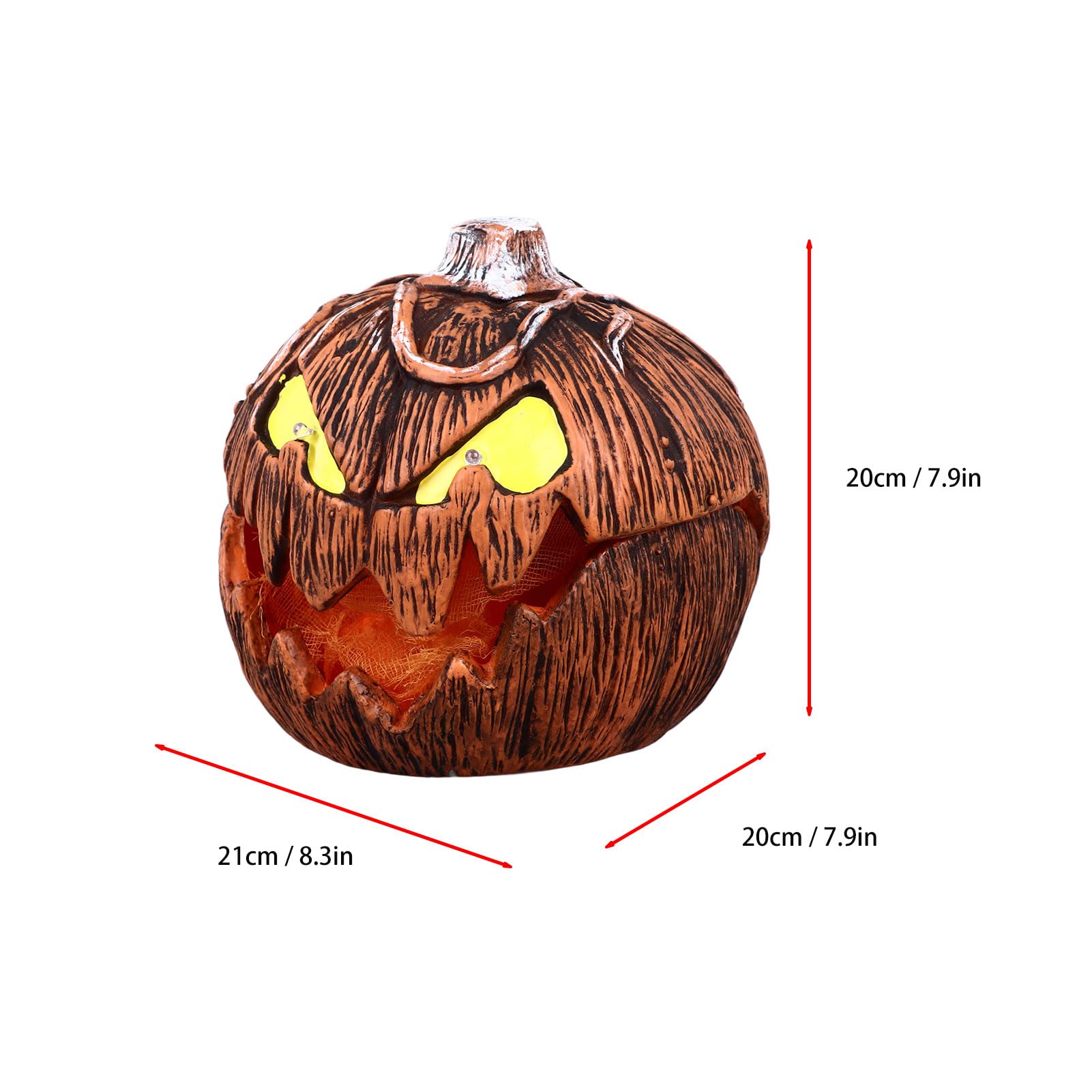 Elevador de Calabaza Activado por Voz, Decoración con Control de Voz, Cabeza de Calabaza de Halloween, Decoración de Calabaza para el Hogar, Animatrónicos de Halloween