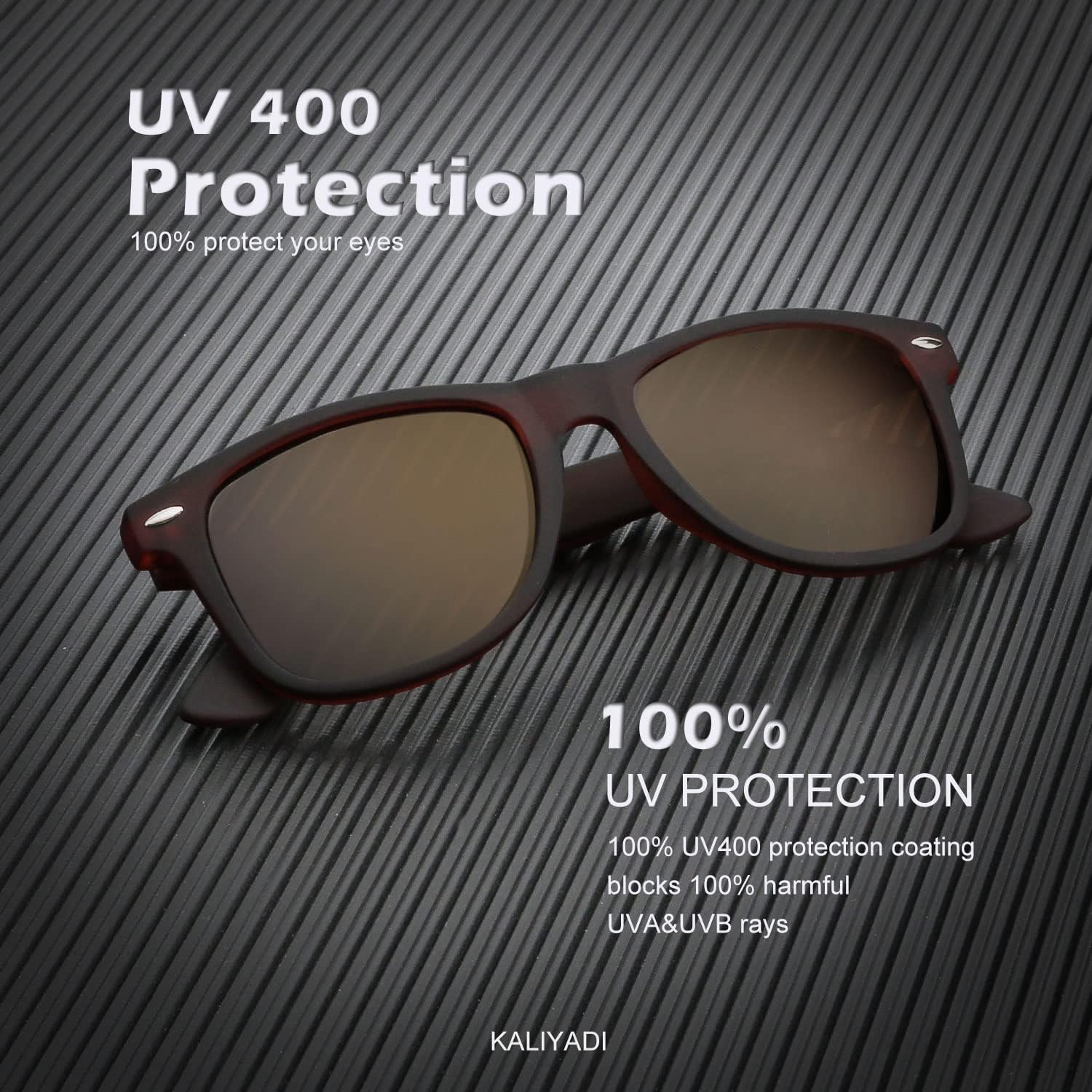 KALIYADI Polarized Sunglasses for Men and Women Matte Finish Sun glasses Color Mirror Lens UV Blocking (3 Pack)