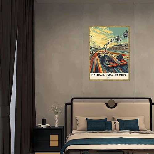 Miniatura 7 de Póster retro de automóvil de carreras en lienzo, impresión artística moderna, cuadros artísticos para decoración del hogar, pintura de gran premio