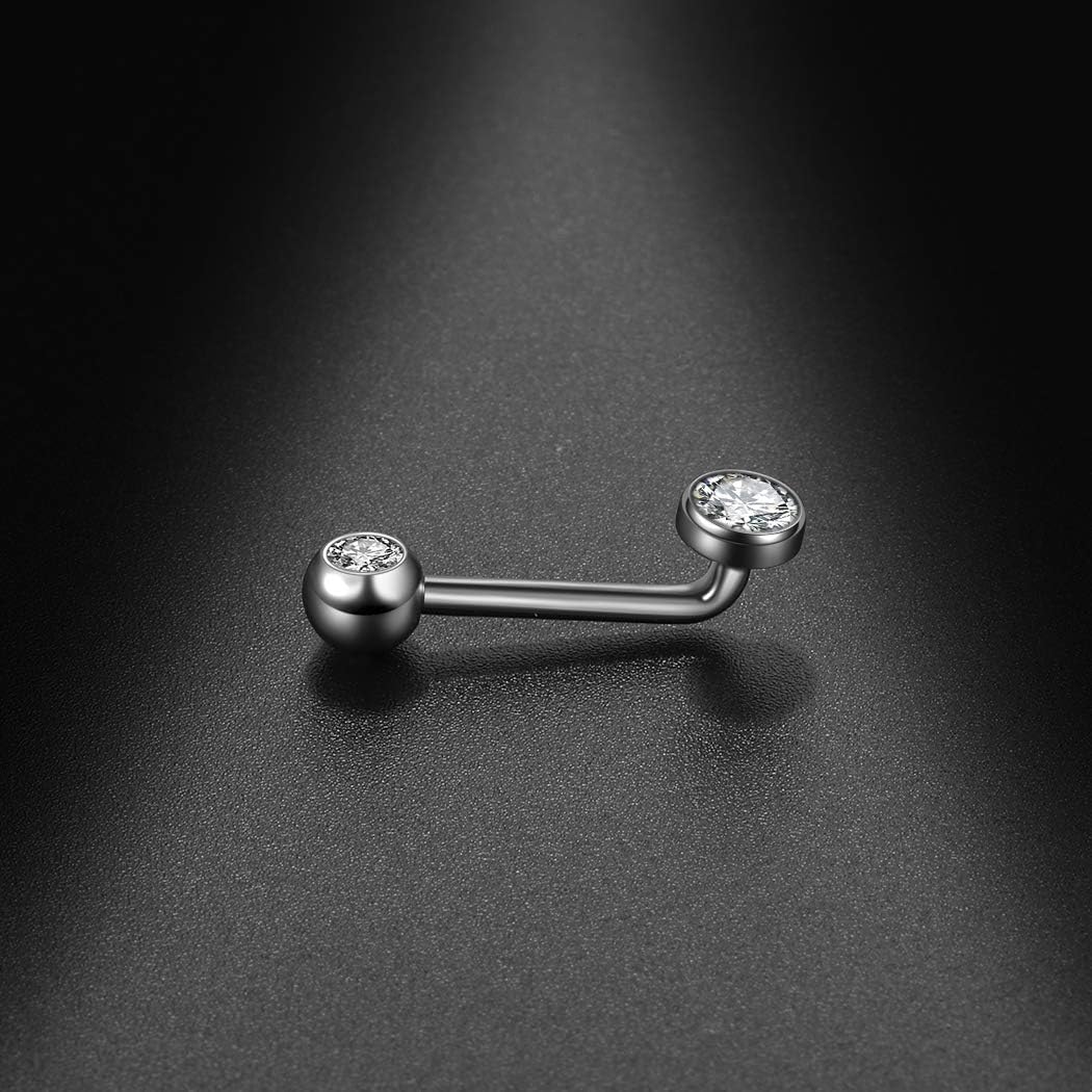 Xpircn 14G Titanium Christina Piercing Barbell VCH Piercing Jewelry for Women Genital Jewelry Vertical Hood - Image 5
