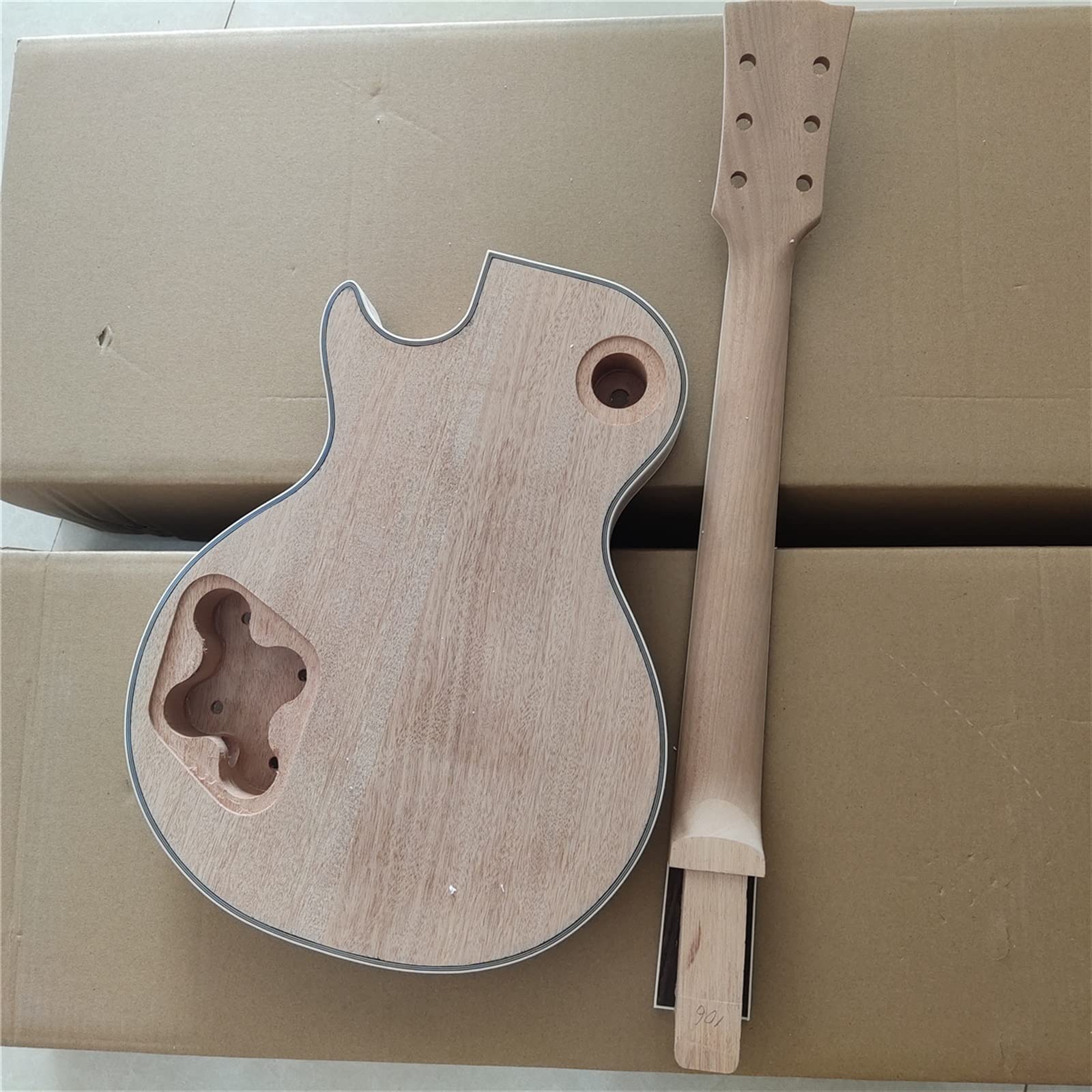 1 Zestaw Niedokończonej Gitary Elektrycznej Szyi I Ciała Zestaw Gitarowy DIY Część Cały Sprzęt Niedokończony zestaw gitary elektrycznej