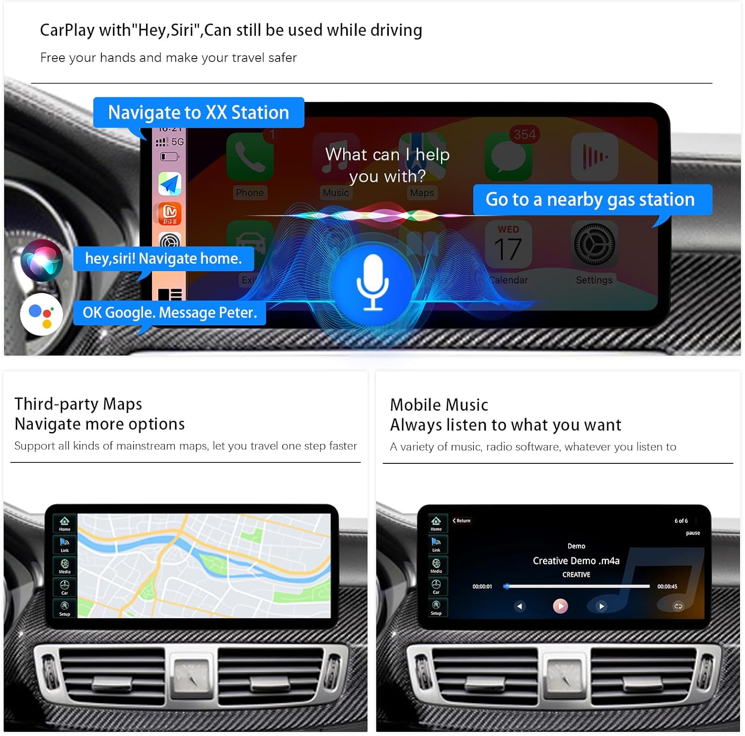 Ultra Narrow 12.3 Inch Touch Screen Carplay Android auto Radio for Mercedes Benz CLS Class W218 NTG 4.5 2013 Car Stereo Multimedia Player Mirror Link (Linux 4.5 System)