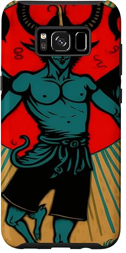 Galaxy S8+ Evil Baphomet Goat Devil Demon God With Wings Muralism Art Case