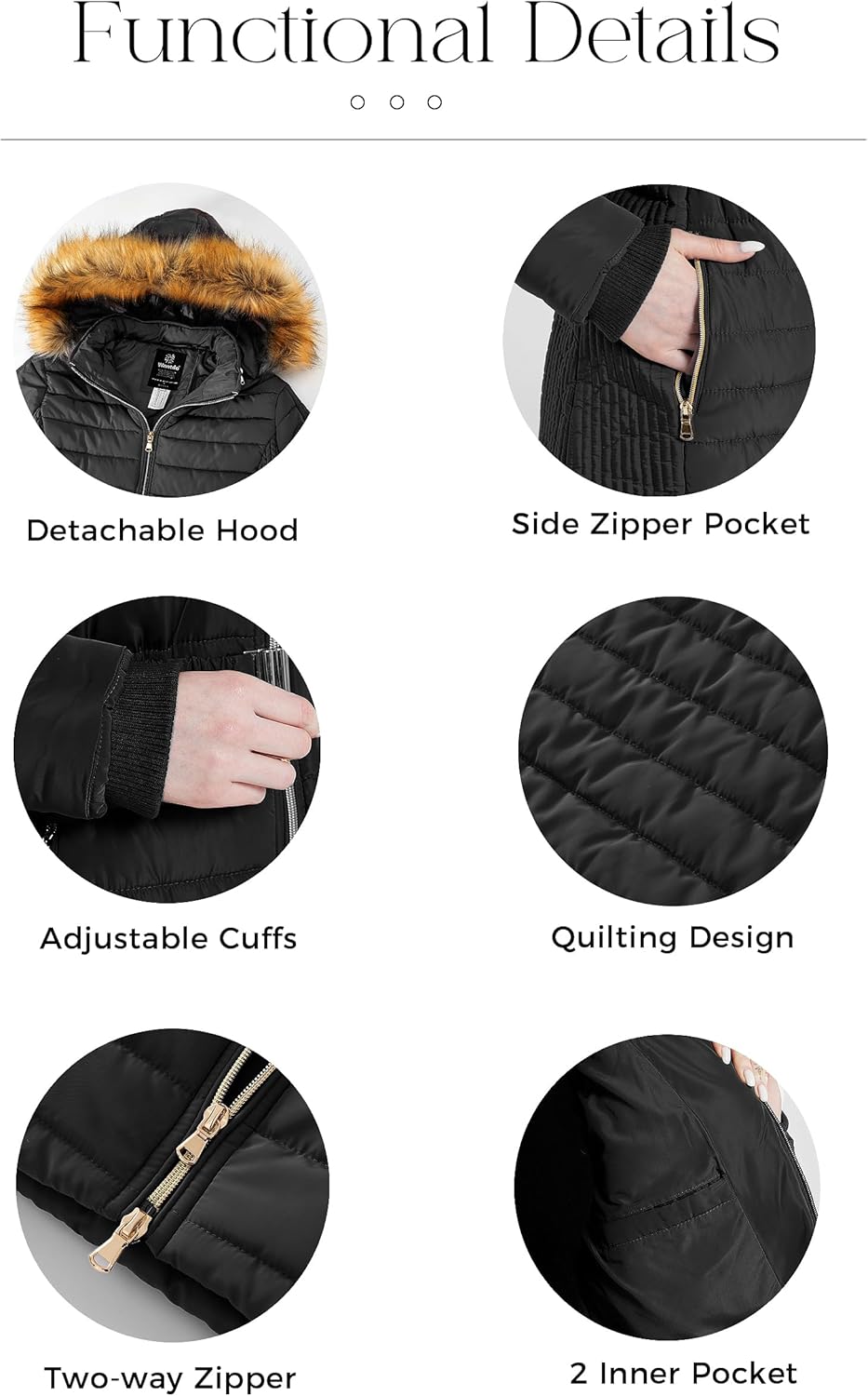 wantdo Womens Long Winter Coats Warm Puffer Jacket Coat with Hood Parkas - Image 7