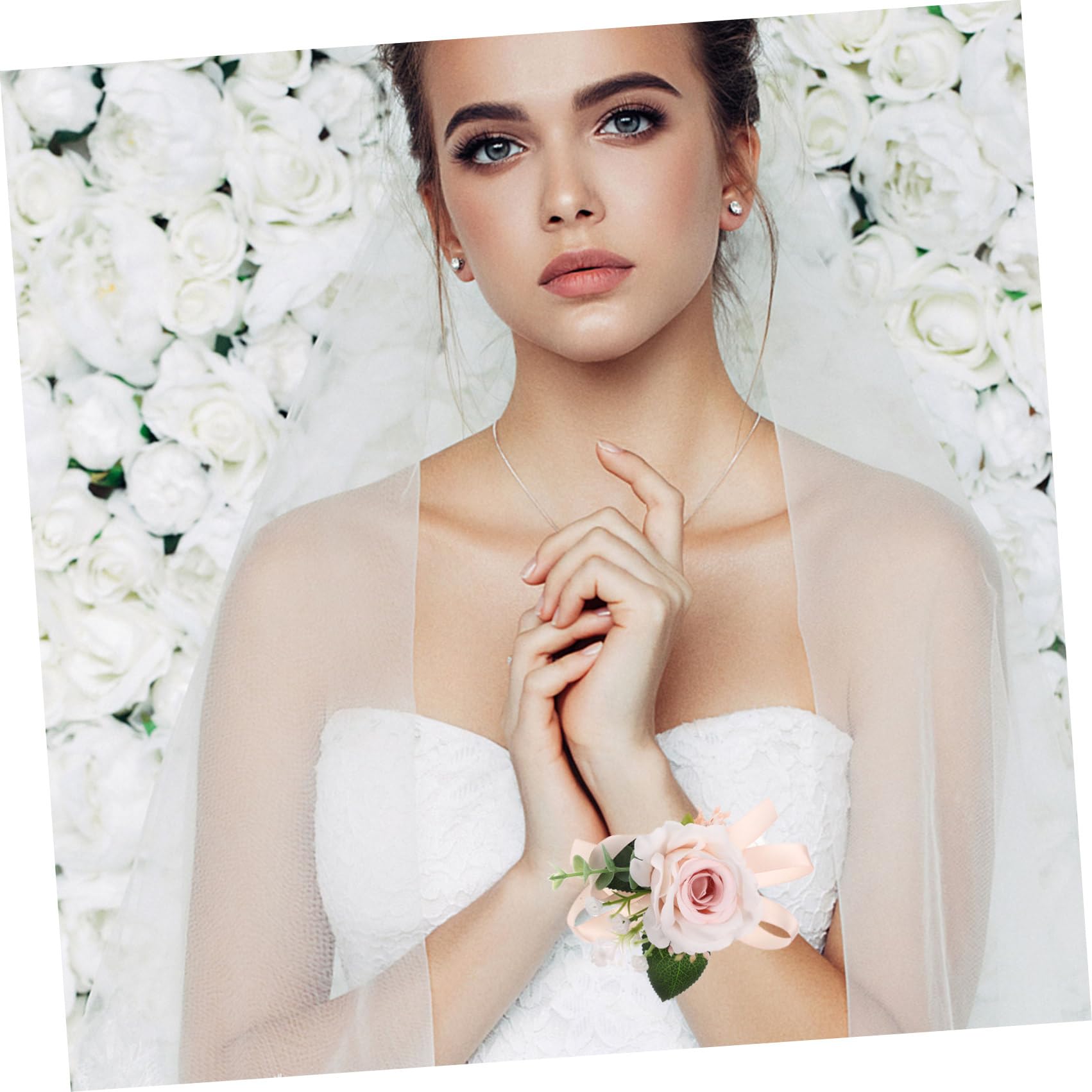 YARNOW Braccialetti da Polso per Matrimonio 6 Pezzi Elegante e Semplice Decorazione Floreale per Sposa Accessorio da Festa Nuziale