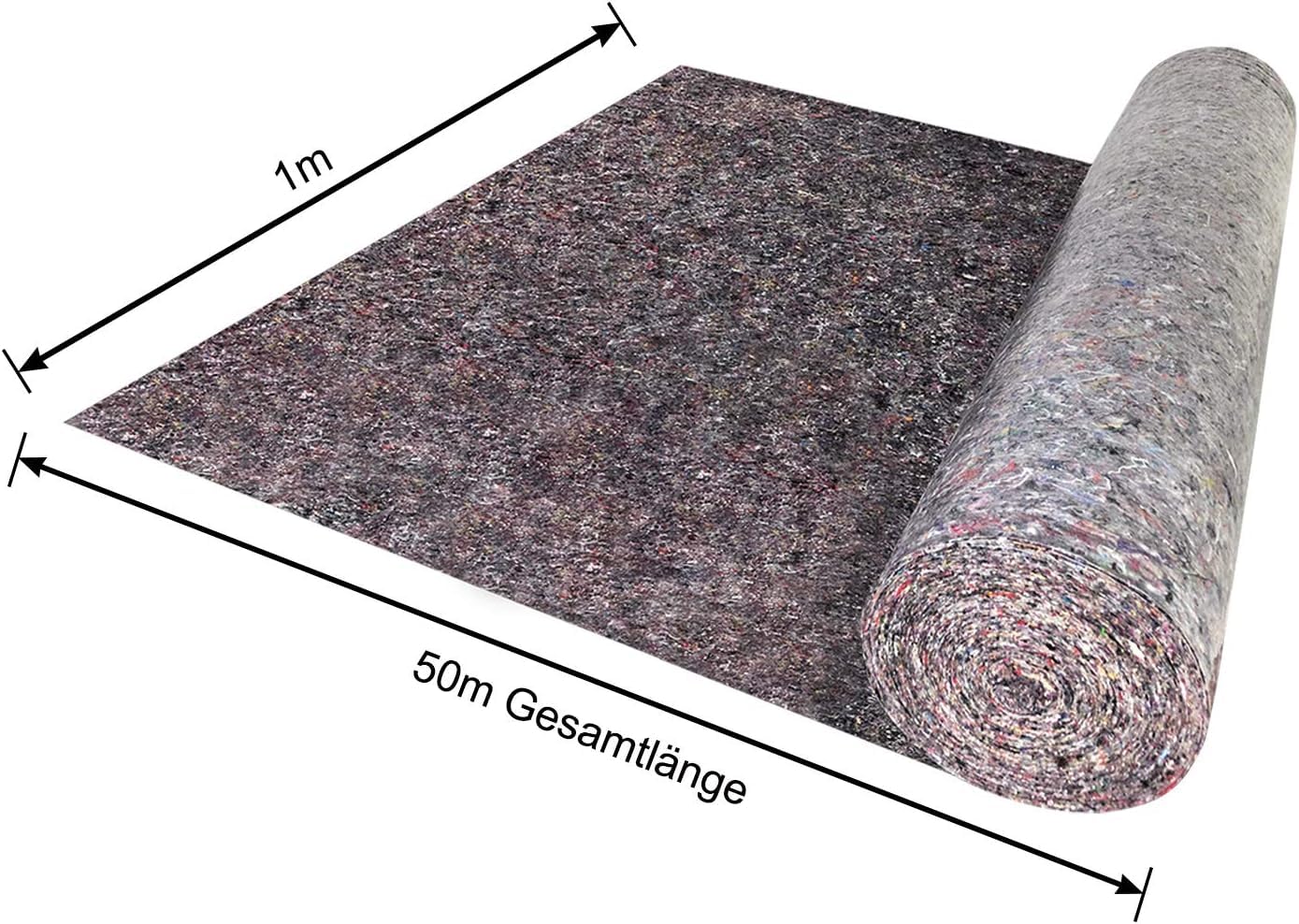 FIVMEN Telo di copertura per pittore, 1 m x 50 m, con rivestimento in PE antiscivolo, 180 g/m², per pittori, tappezzeria, ristrutturazione, fai da te