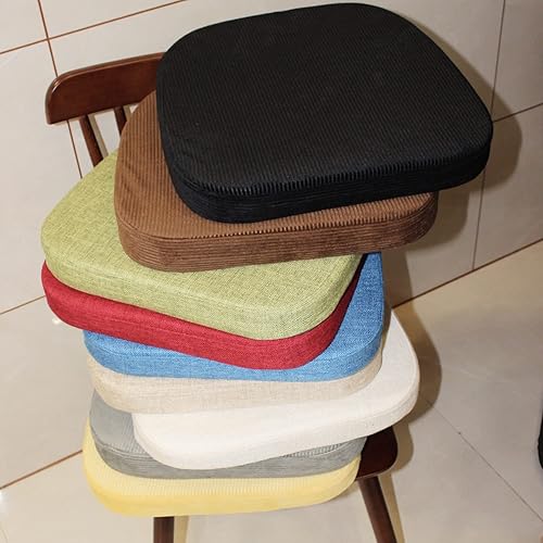 Miniatura 8 de ZYHOONE Almohadillas para sillas de comedor  Cojines de asiento antideslizantes con funda lavable a máquina y lazos para sillas de cocina de madera