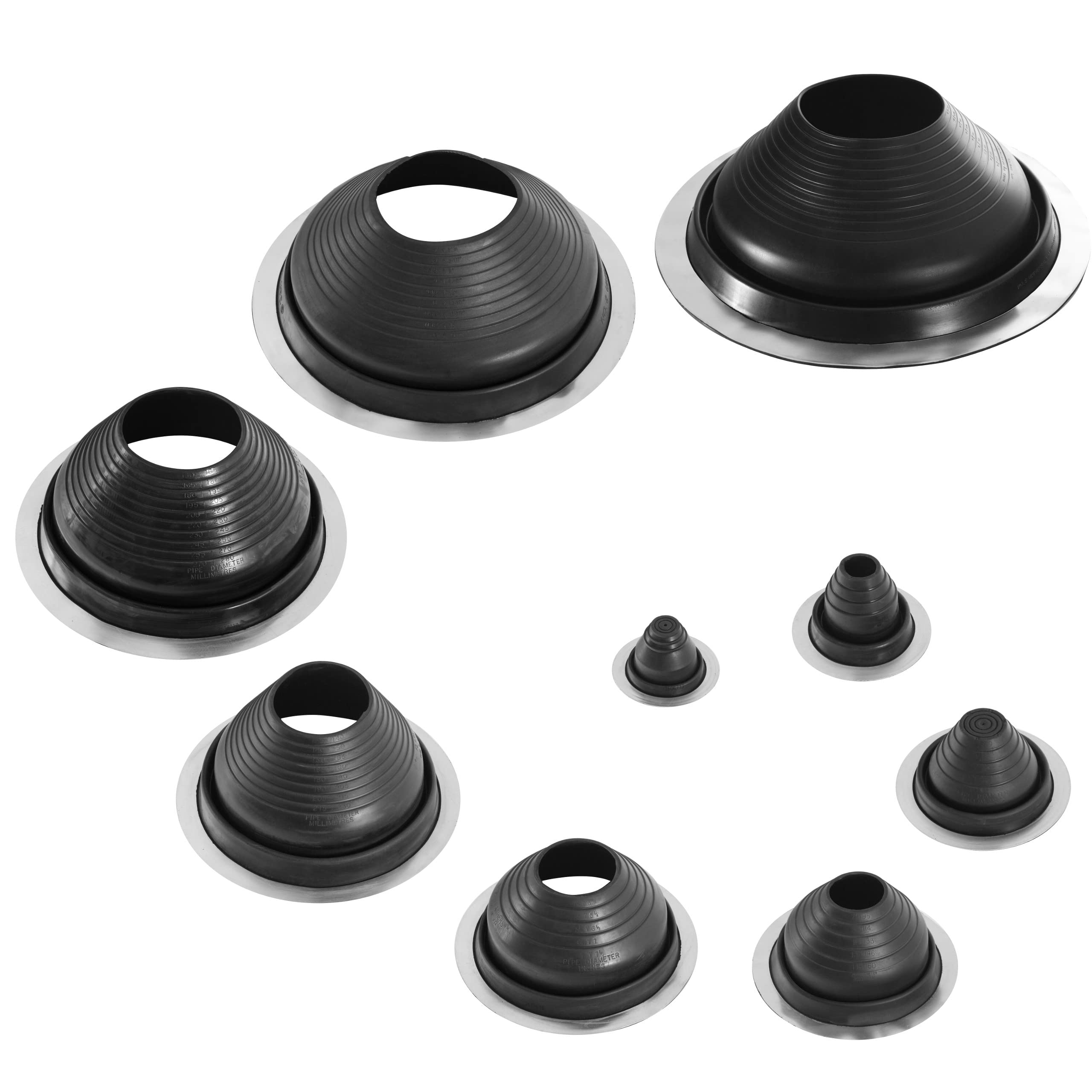 Tubo manguito, Techo pasaventanas, cable de paso de tubo, EPDM 3 hasta 724 mm Chapa Sartenes, chapa trapezoidal, doble Ste hfalz