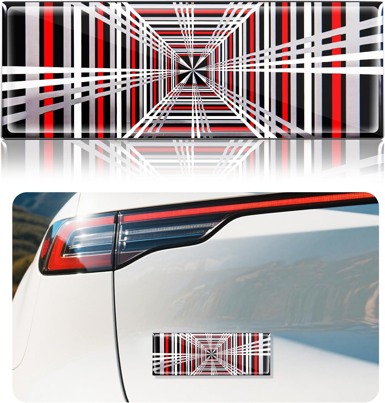 2025 Plaid Metal Letters for Tesla, Sticker Tailgate Letters Emblems Model 3 Y S X Accessories Plaid Emblem Tesla Metal Raised Tailgate Letters
