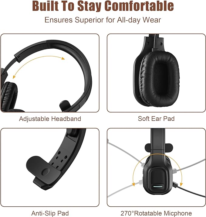 Auriculares Bluetooth Trucker V5.0 con Cancelación de Ruido miniatura 3