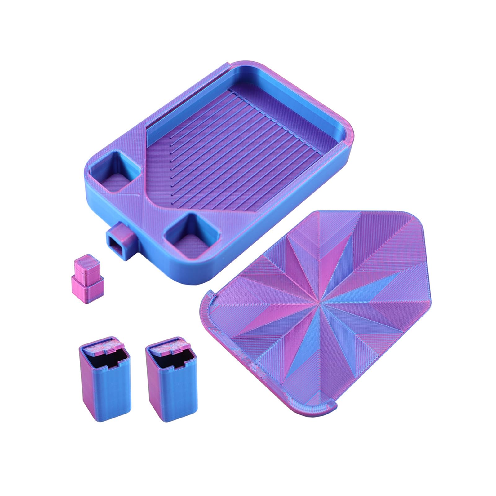 Tsophreniq Beads Painting Organizers Tray with Lid Small Garbage Can Easy Cleanups Portable Builds Beads Art Tray