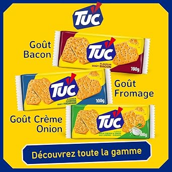 LU TUC Original Crackers, Oven Baked, 3 Pack x 100g (10.5 oz Total), Crispy Savory Crackers