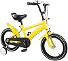 14 Inch Children's Bicycle, with Training Wheel Stabilisers, Girls Boys Outdoor Cycling Bicycle,Removable Stabilisers, Carbon Steel with Adjustable Seat, for 3-6 Years Old
