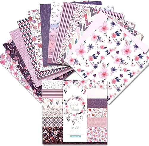 Vista 50 de BLEDS Papel para álbum de recortes, 24 hojas de papel para álbum de recortes de Navidad de 6 x 6 pulgadas, suministros de papel de diario de Navidad