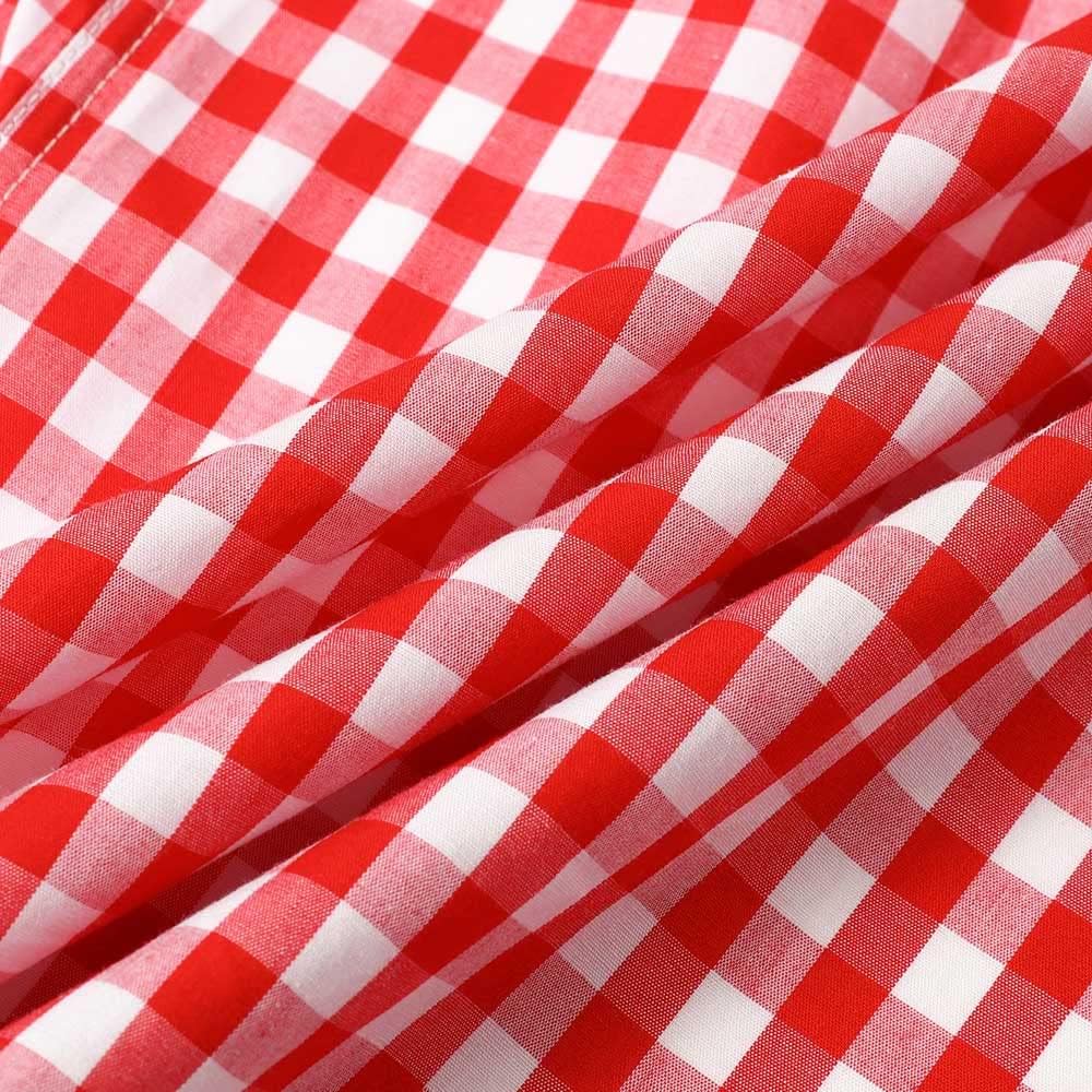 DILBYKE Boys' Dress Shirt Short Sleeve Plaid Button Down Poplin Cotton Shirts - Image 6