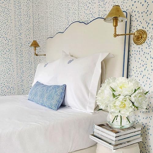 Miniatura 7 de Hollyone Flores falsas, peonías blancas, flores artificiales con florero, arreglos florales de seda de peonía en jarrón de vidrio con agua sintética