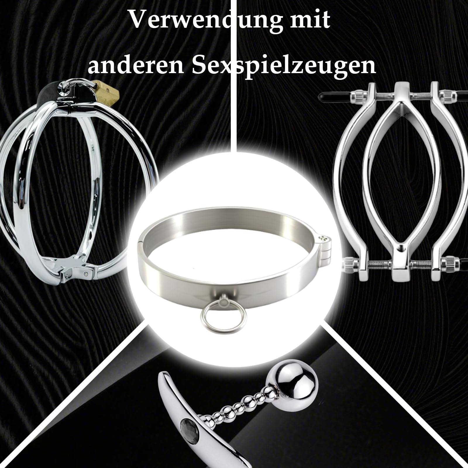 Collar para Damas para Sexo Bdsmsex Bdsm Restricciones Collar Fetiche Gargantilla Metal Cuello Restricción Esclavo Conjunto para Hombres Mujeres Bondage Sexo Collares Juguetes Sexuales Eróticos