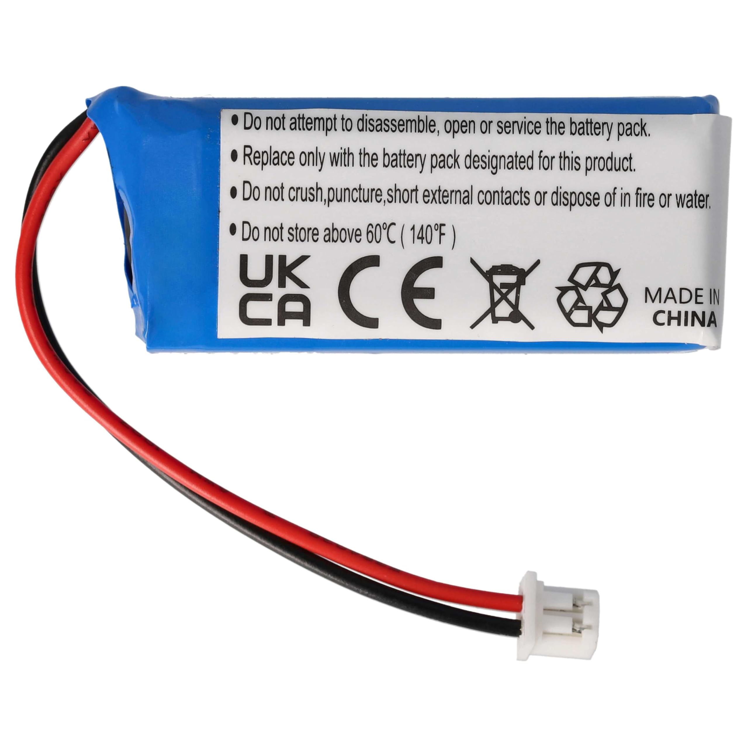 vhbw batteria compatibile con Dogtra 2302NCP, 2302NCP Transmitter trasmettitore portatile per collare per cani (500mAh, 7,4V, Li-Poly)