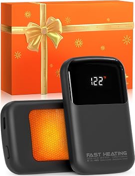 AI Hand Warmers Rechargeable, Real-Time Temp & Battery Display, Electric Hand Warmers, Fast Heating, Fits in Gloves/Pocket, Gifts for Women & Men