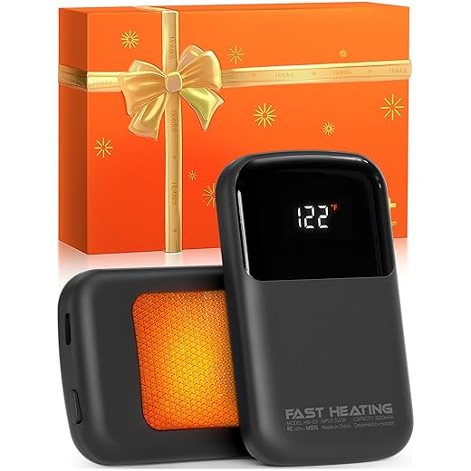 Hand Warmers Rechargeable, 2 Pack 6400mAh Electric Hand Warmer, 16 Hours Lasting, Great for Outdoors, Camping, Gifts for Women Men