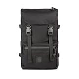 Rover Pack Tech - Daypack for Commuters&comma; Iconic Denver Design&comma; Recycled Nylon Construction &lpar;Black&rpar;