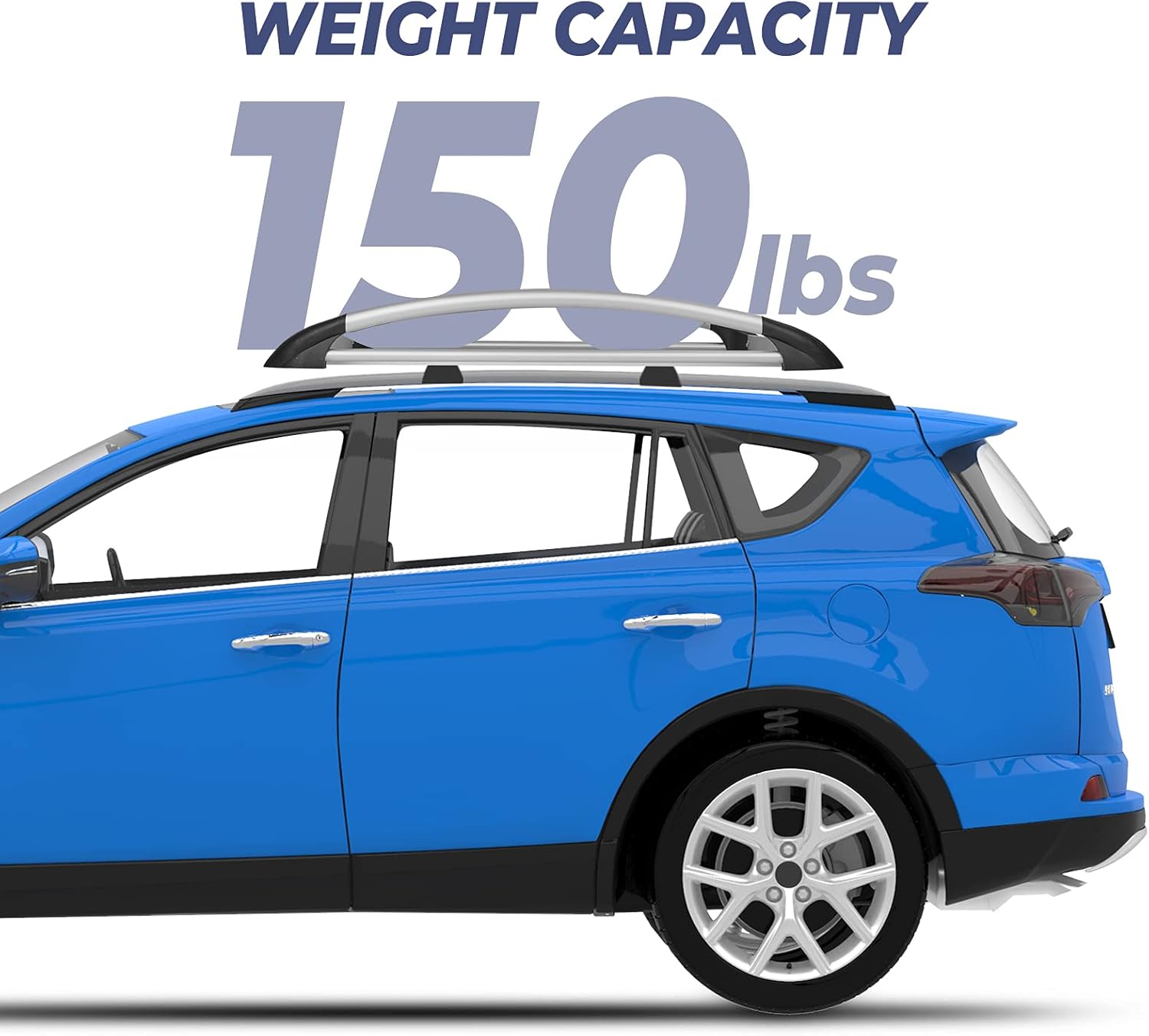 BougeRV Aluminum Rooftop Cargo Basket 47''x40'' Lightweight Anti-Rust Universal Cargo Basket 150lbs Load Capacity Cargo Carrier with Wind Fairing, Silver : Automotive
