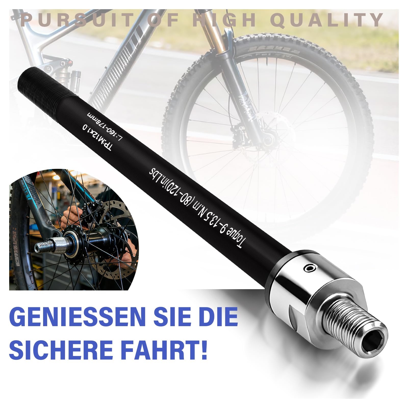 Oś wtykana przyczepka rowerowa - M12