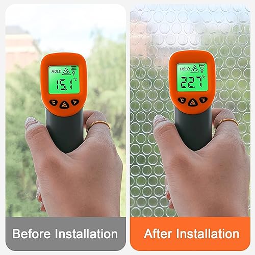 Miniatura 3 de Cortina con aislamiento térmico, kit de aislamiento de ventana resistente a la intemperie, cortina cálida para invierno, película de plástico para