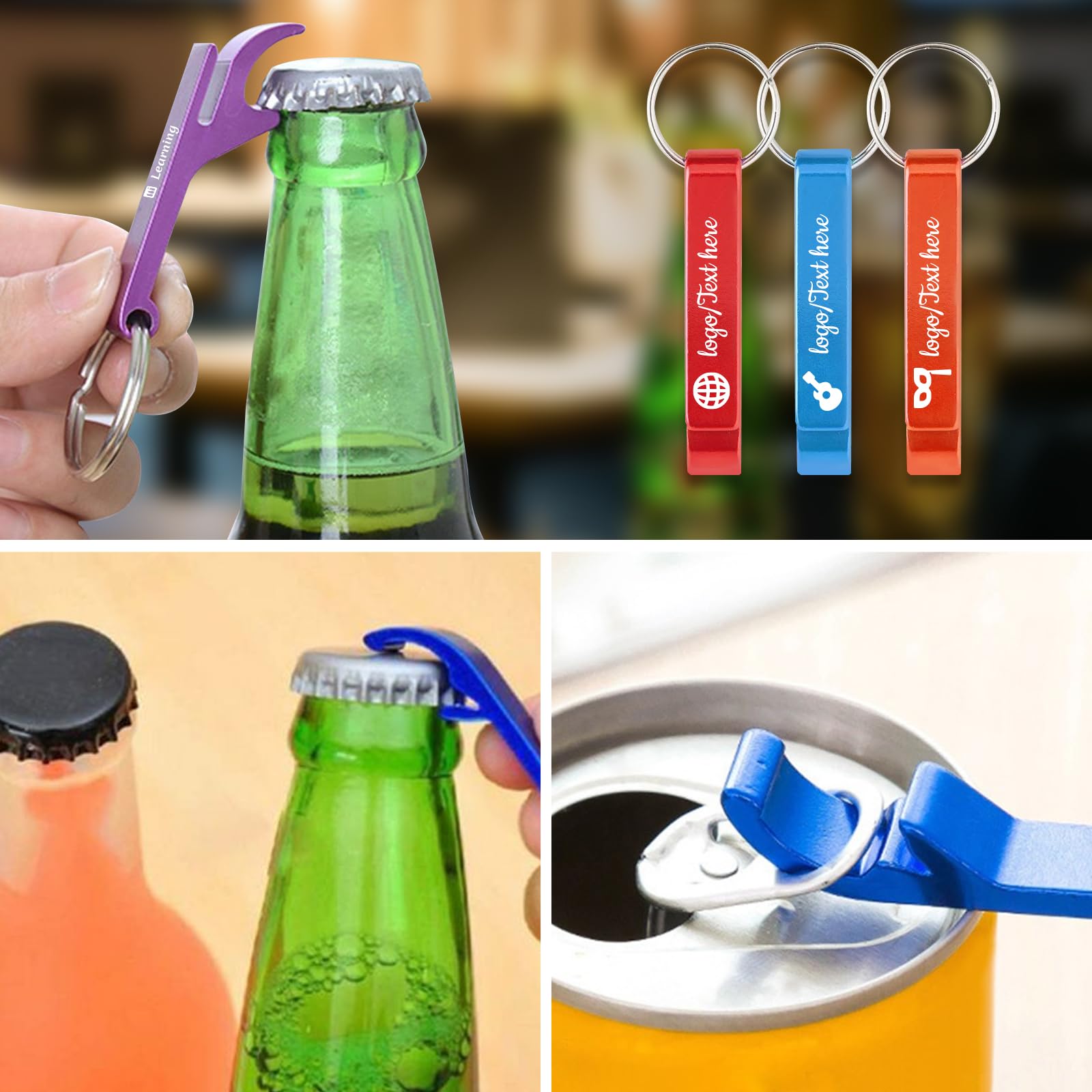 400 stück personalisierte Flaschenöffner Schlüsselanhänger benutzerdefinierte graviert Logo/Text, Bier Getränk Aluminium Flaschenöffner für Party Gunst, Geburtstag, Bar, Hochzeit, Jubiläen-Rot