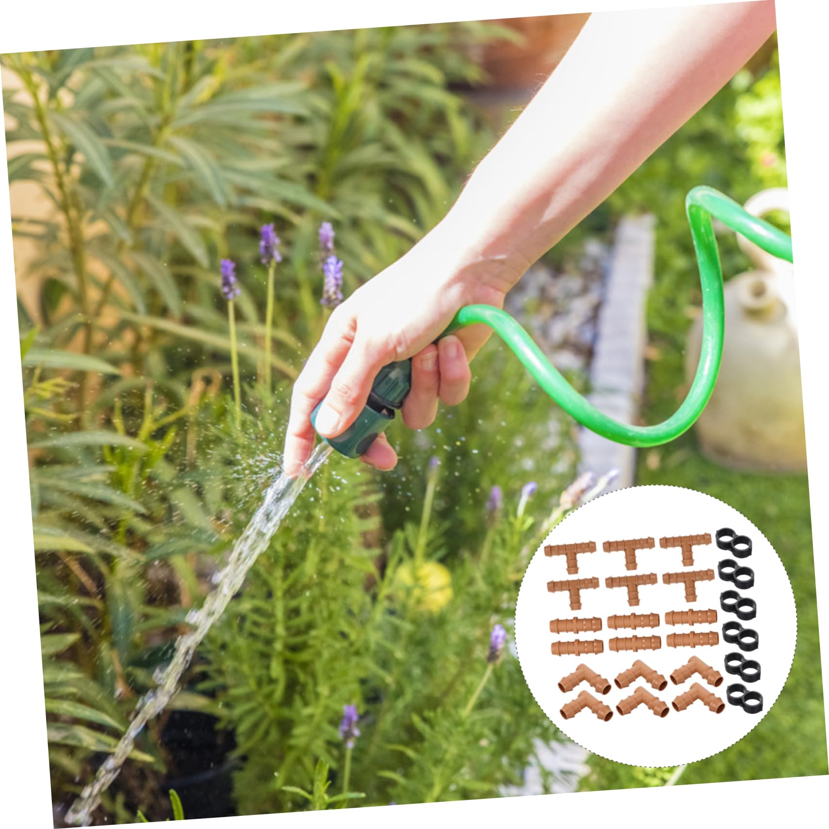Toddmomy 3juegos De Riego por Goteo PE De Conectores Rectos Conectores Ángulo para Jardinería y