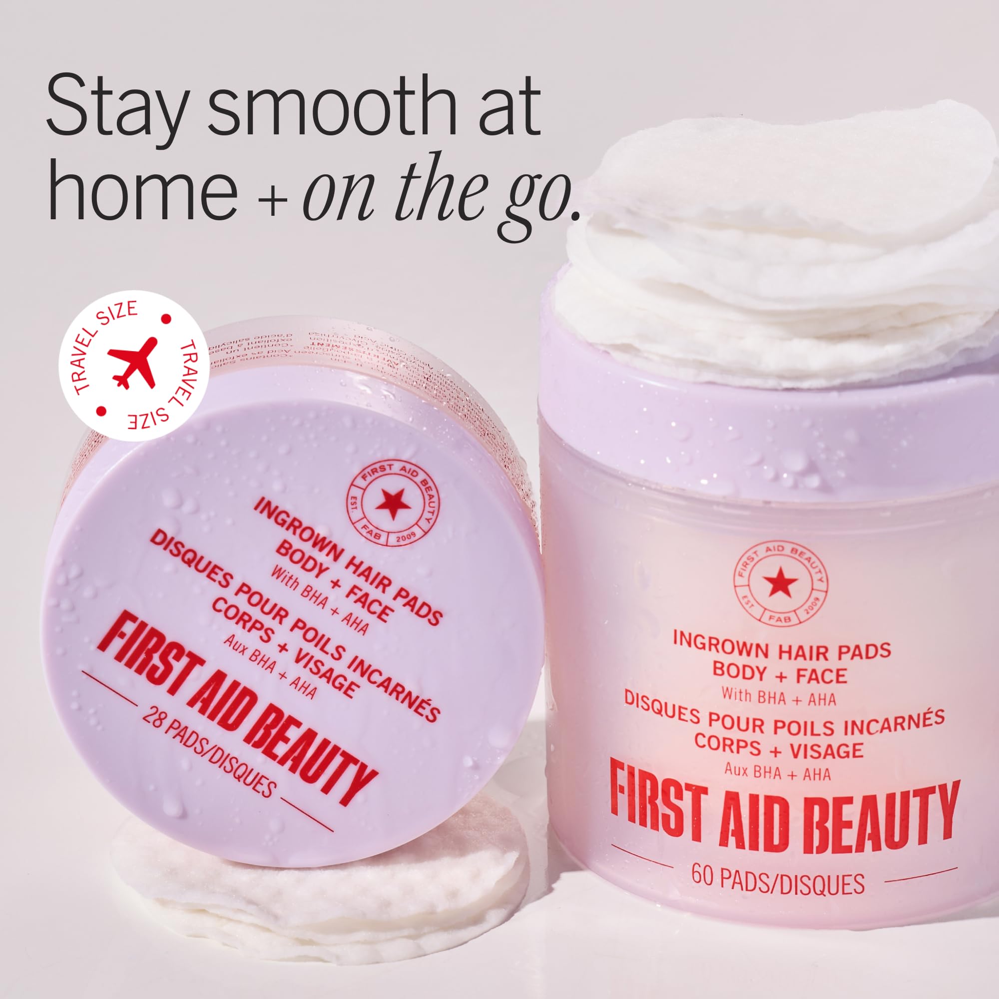 First Aid Beauty Eingewachsene Pads mit BHA und AHA – Tägliche Behandlung – 60 Pads