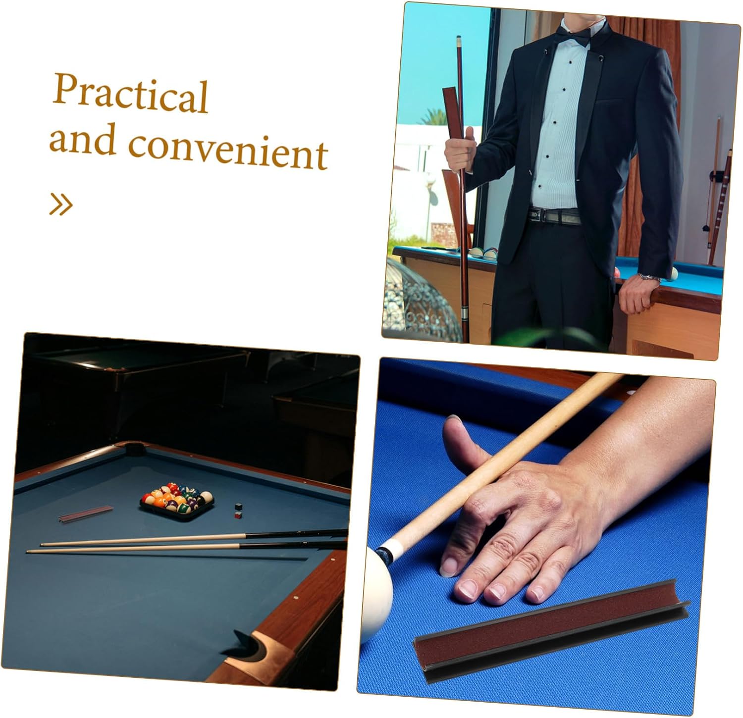 3pcs Pool Cue Tip Repairer and Shaper Tool for Snooker and Billiards, Plastic and Gauze Material, Even Sanding for Cue Tip Maintenance in Game Room