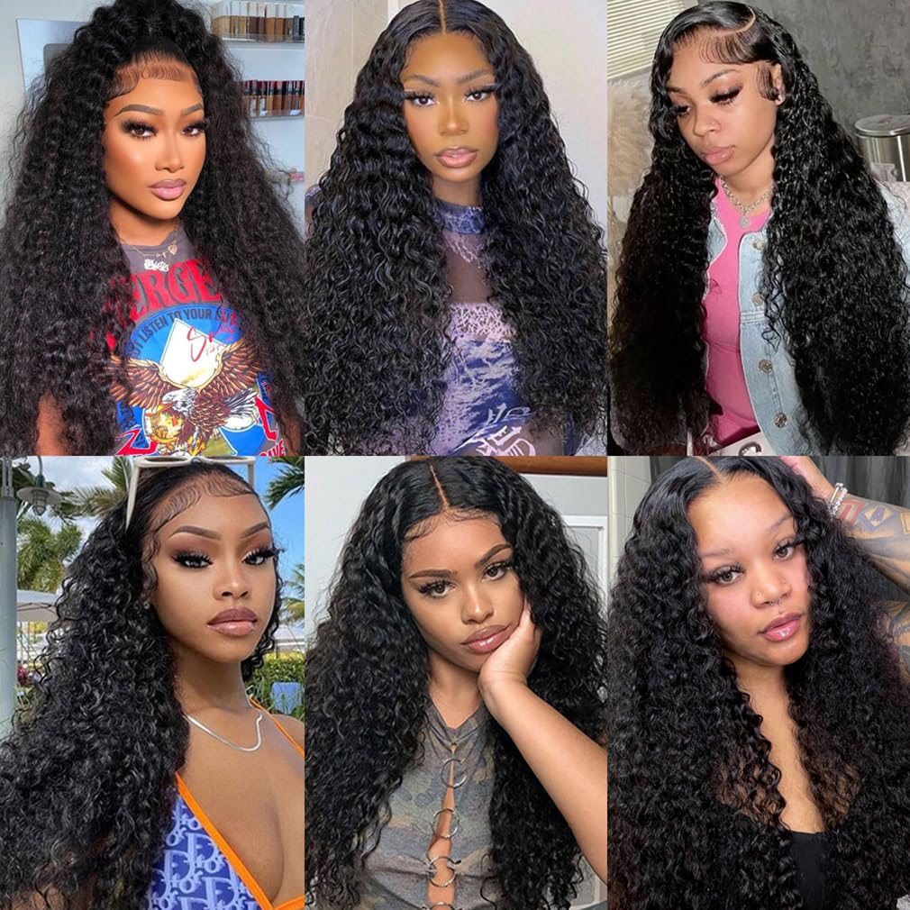 Deep Wave Wigs 13x4 Lace Front Wig Human Hair Deep Wave Lace Front Wigs Brazilian Curly Human Hair Pre Plucked Wig 200 Density