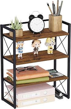 YINMIT Desk Shelf Organizer for Top of Desk with 3-Tier Open Shelves