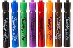 Sharpie 22480PP Flip Chart Markers, Bullet Tip, Assorted Colors, 8