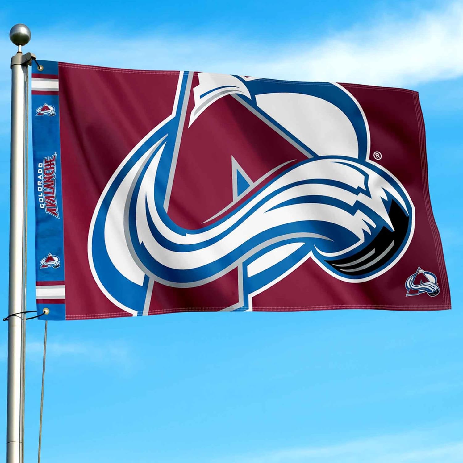Colorado Avalanche Printed Header 3x5 Premium Banner Flag - Image 3