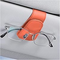 Vista 41 de AICEL Soportes para lentes de sol para visera solar de automóvil, soporte de cuero para colgar gafas, soporte magnético para lentes y clip