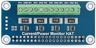 Sense HAT for Raspberry Pi, Current Voltage Power Consumption Monitor, with 12 Bit ADC, 40Pin GPIO Extension Header and I2C/SMBus Interface, Measure Bidirectional Current