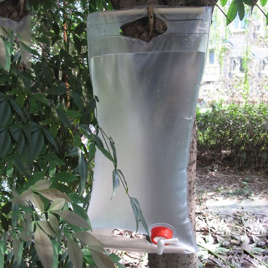 Faltbarer Wasserkanister 2stx10L Set, Wassertank Faltbar mit Zapfhahn, Faltkanister mit Tragegriff und Schraubdeckel, Praktischem Ausgießhahn für Camping, Wandern, Angeln, Picknick